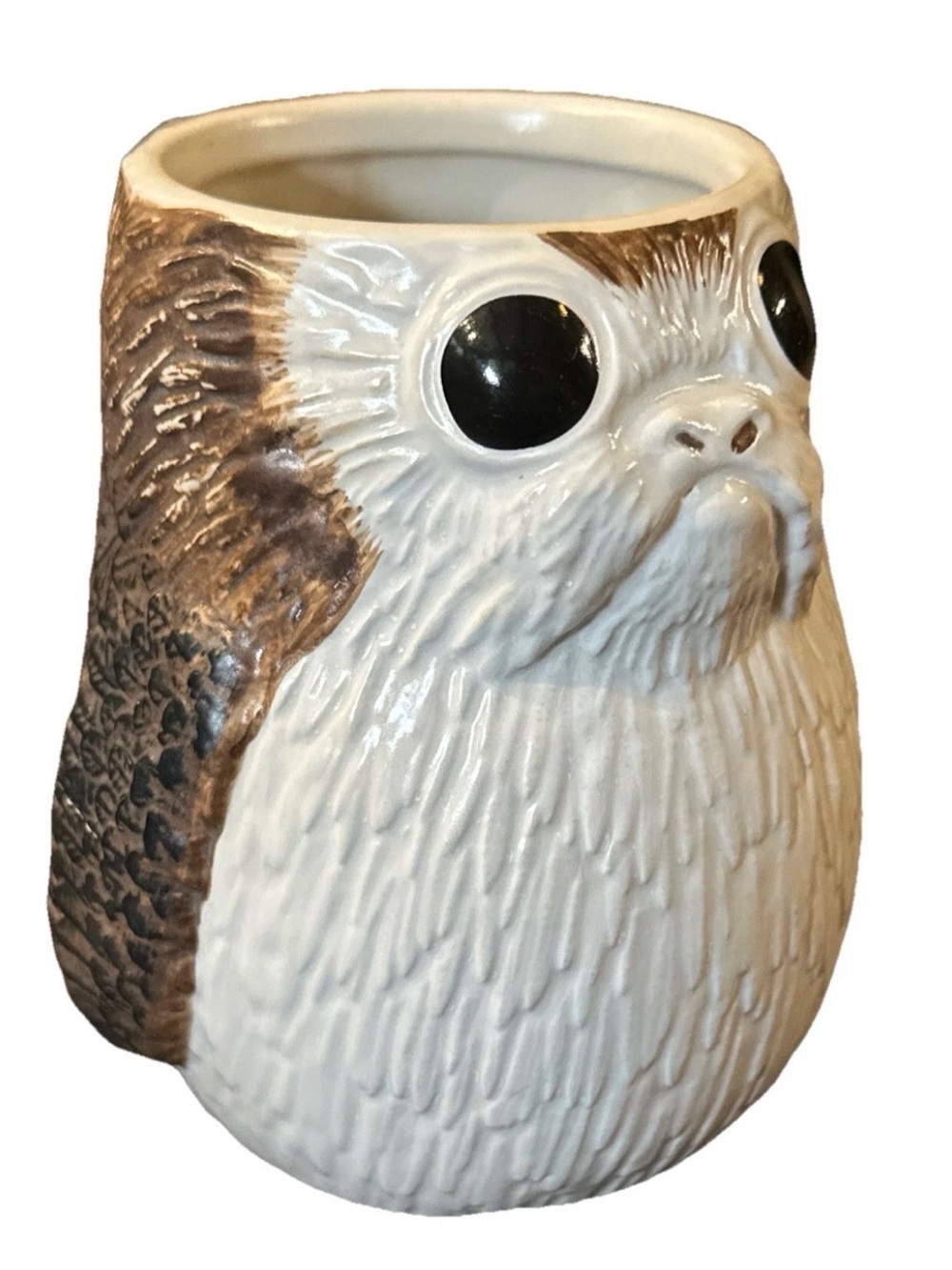 DISNEY PARKS Star Wars The Last Jedi Porg Ceramic 3D Sculpted Coffee Mug 24ozCup
